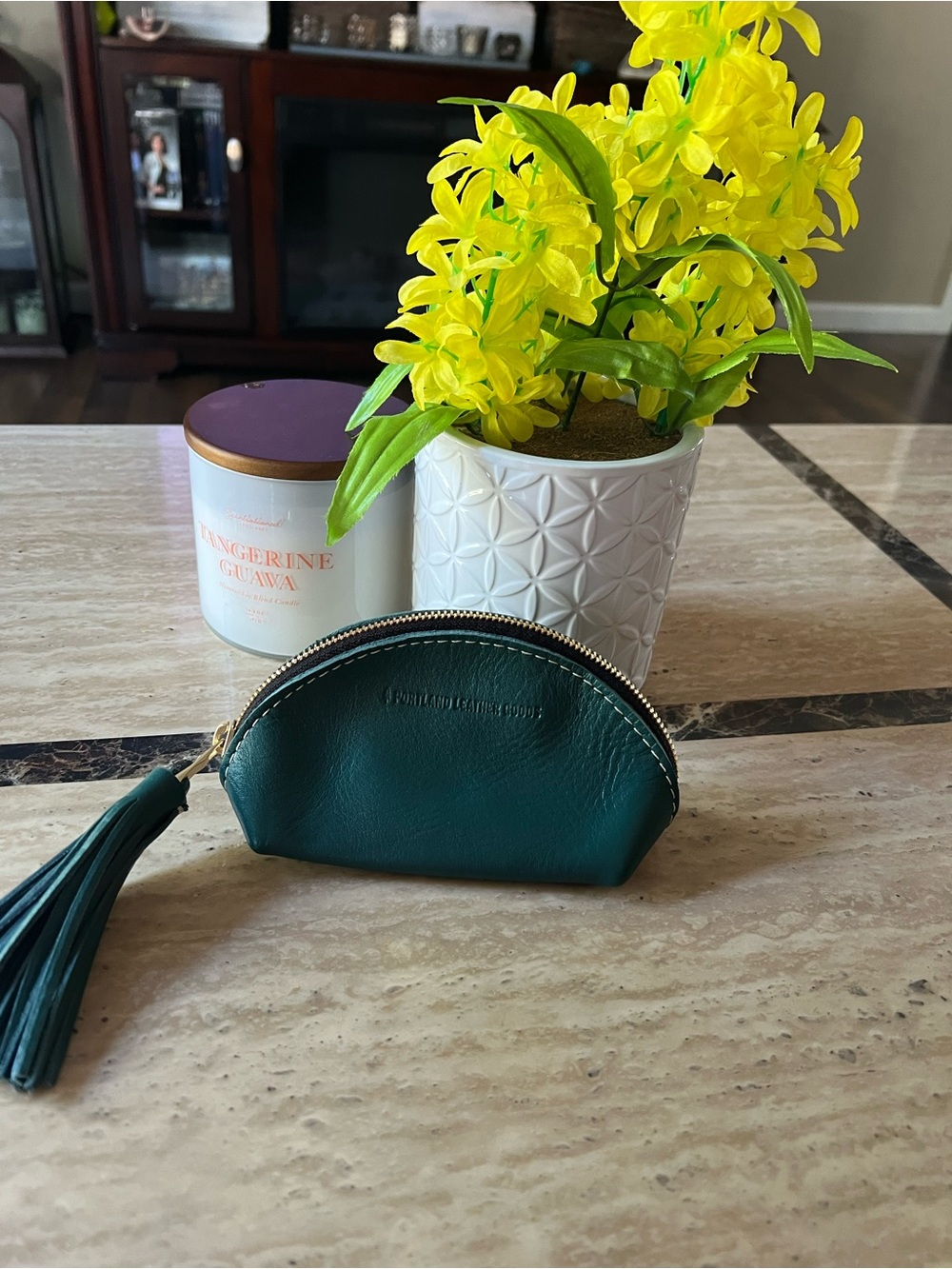 Portland leather Peacock TACO TASSEL POUCH